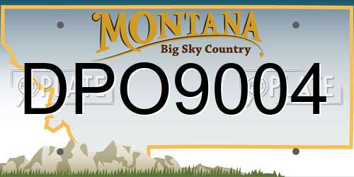 DPO9004 Montana License Plate