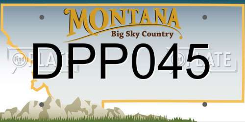 DPP045 Montana License Plate