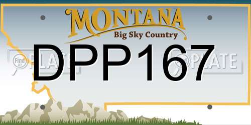 DPP167 Montana License Plate