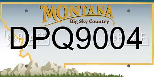 DPQ9004 Montana License Plate