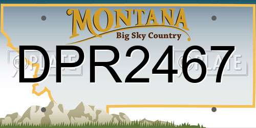 DPR2467 Montana License Plate