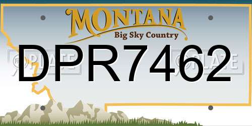 DPR7462 Montana License Plate