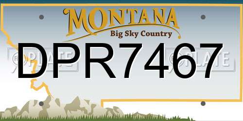 DPR7467 Montana License Plate