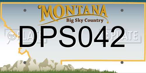 DPS042 Montana License Plate