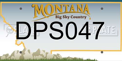 DPS047 Montana License Plate