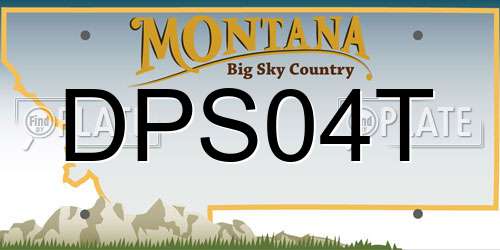 DPS04T Montana License Plate
