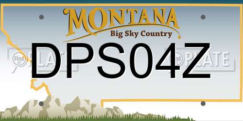 DPS04Z Montana License Plate