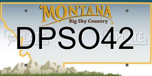 DPSO42 Montana License Plate