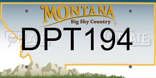 DPT194 Montana License Plate