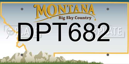 DPT682 Montana License Plate
