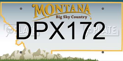 DPX172 Montana License Plate