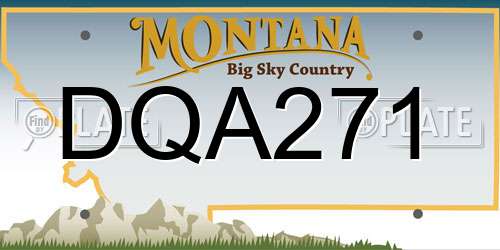 DQA271 Montana License Plate