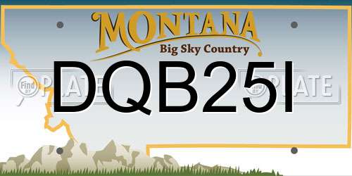DQB25I Montana License Plate