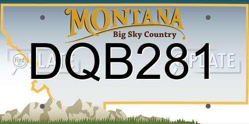 DQB281 Montana License Plate