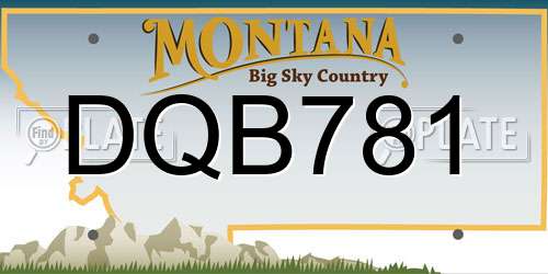 DQB781 Montana License Plate