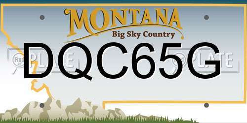 DQC65G Montana License Plate