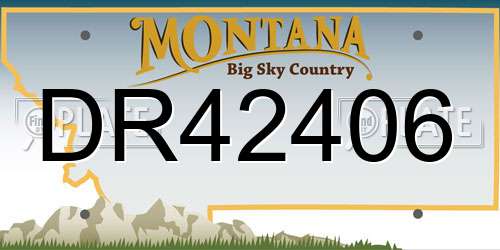 DR42406 Montana License Plate