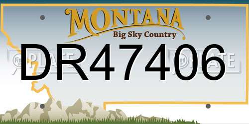 DR47406 Montana License Plate