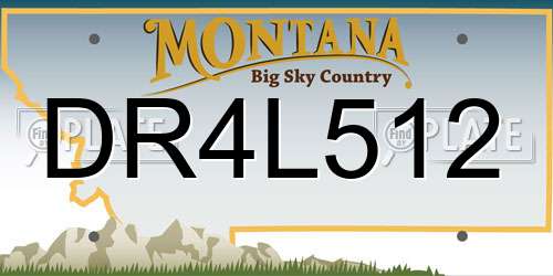 DR4L512 Montana License Plate