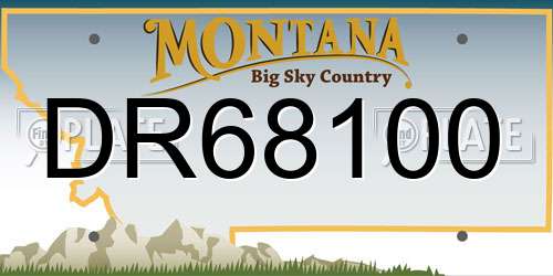 DR68100 Montana License Plate