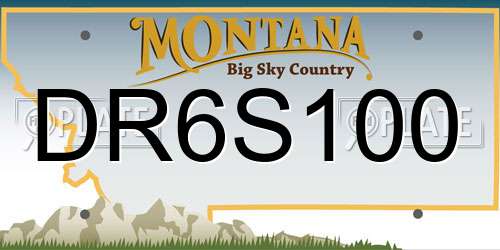 DR6S100 Montana License Plate
