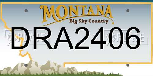 DRA2406 Montana License Plate
