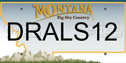 DRALS12 Montana License Plate