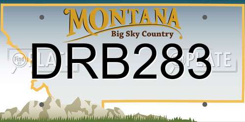 DRB283 Montana License Plate