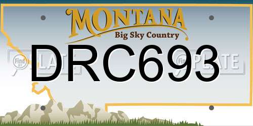 DRC693 Montana License Plate