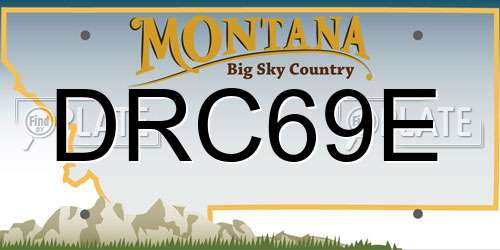 DRC69E Montana License Plate