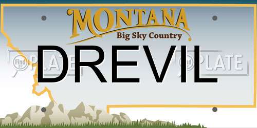 DREVIL Montana License Plate