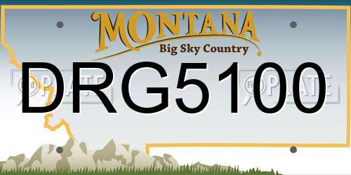 DRG5100 Montana License Plate