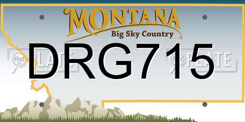 DRG715 Montana License Plate