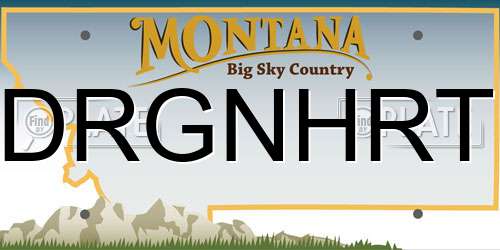 DRGNHRT Montana License Plate