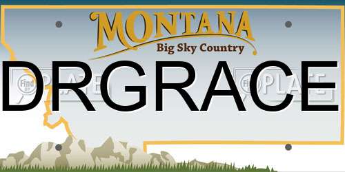 DRGRACE Montana License Plate