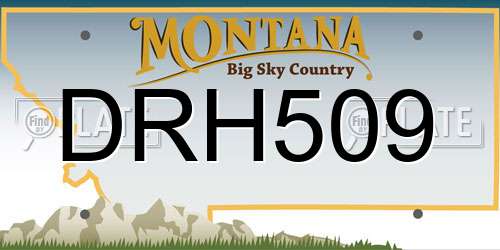 DRH509 Montana License Plate
