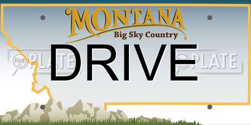 DRIVE Montana License Plate