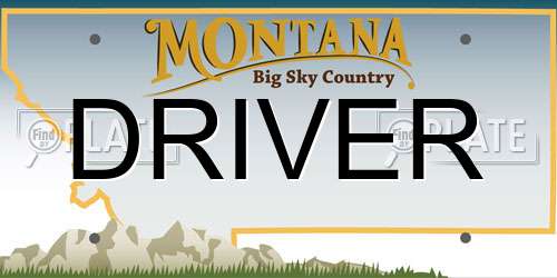 DRIVER Montana License Plate