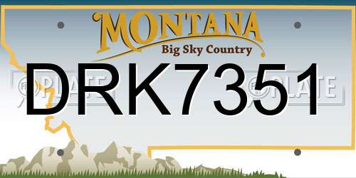 DRK7351 Montana License Plate