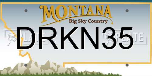 DRKN35 Montana License Plate