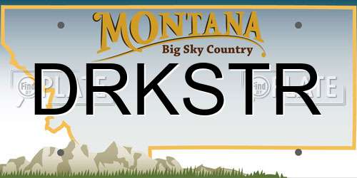 DRKSTR Montana License Plate