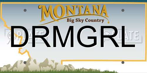 DRMGRL Montana License Plate