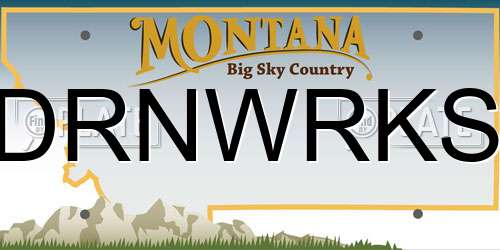 DRNWRKS Montana License Plate