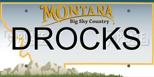 DROCKS Montana License Plate
