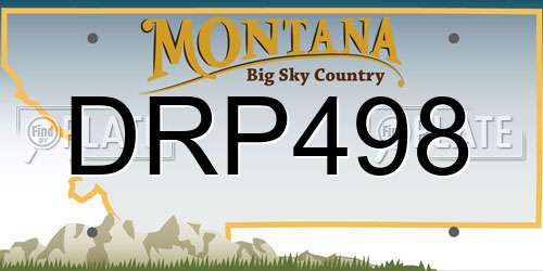 DRP498 Montana License Plate
