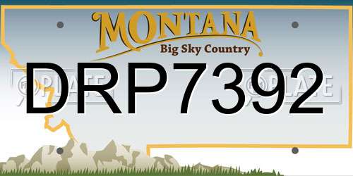 DRP7392 Montana License Plate