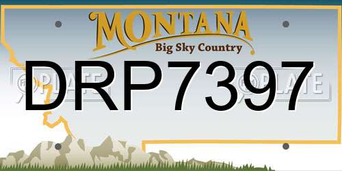 DRP7397 Montana License Plate