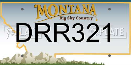 DRR321 Montana License Plate