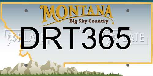 DRT365 Montana License Plate