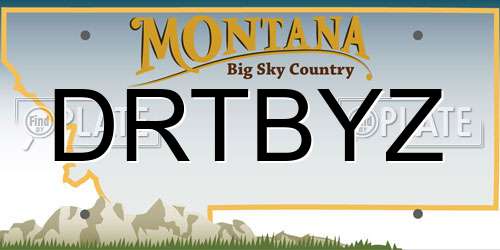 DRTBYZ Montana License Plate